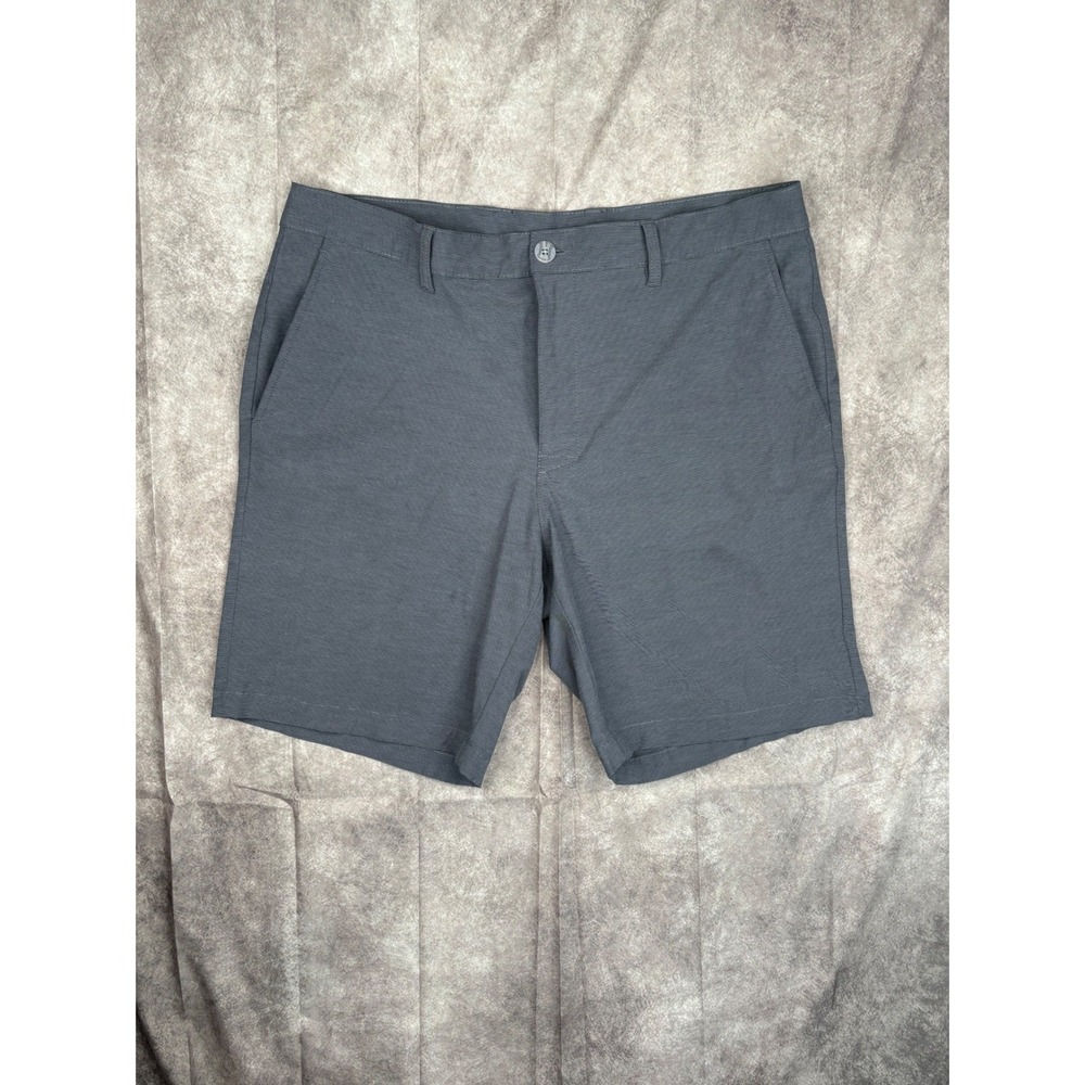 Callaway Mens Golf Shorts 36 Gray Textured Performance Flat Front Athletic